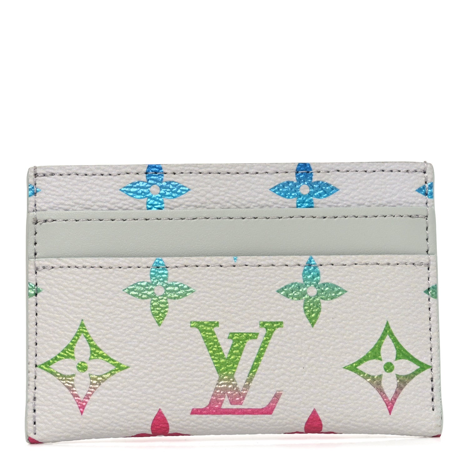 Monogram Card Holder Gradient Grey