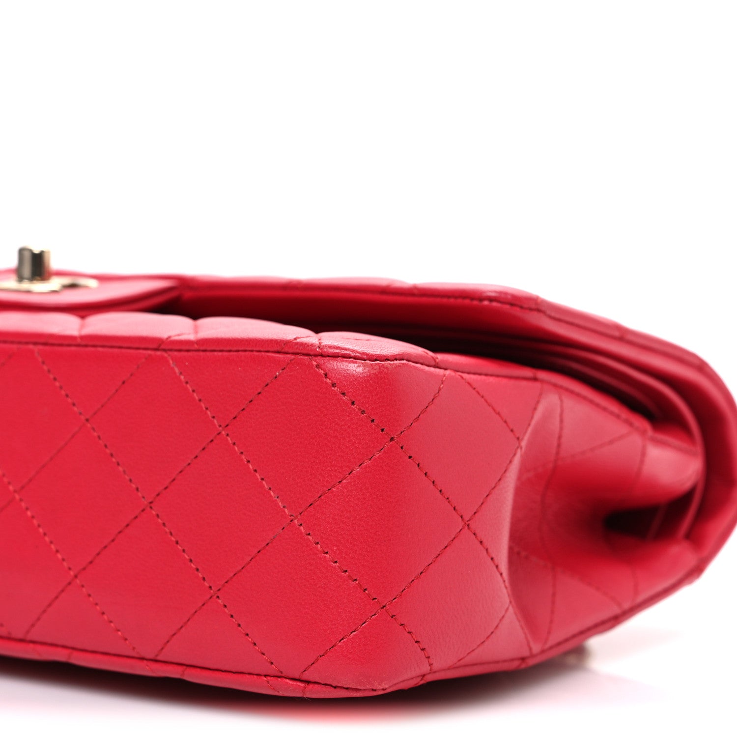 Lambskin Quilted Medium Double Flap Pink