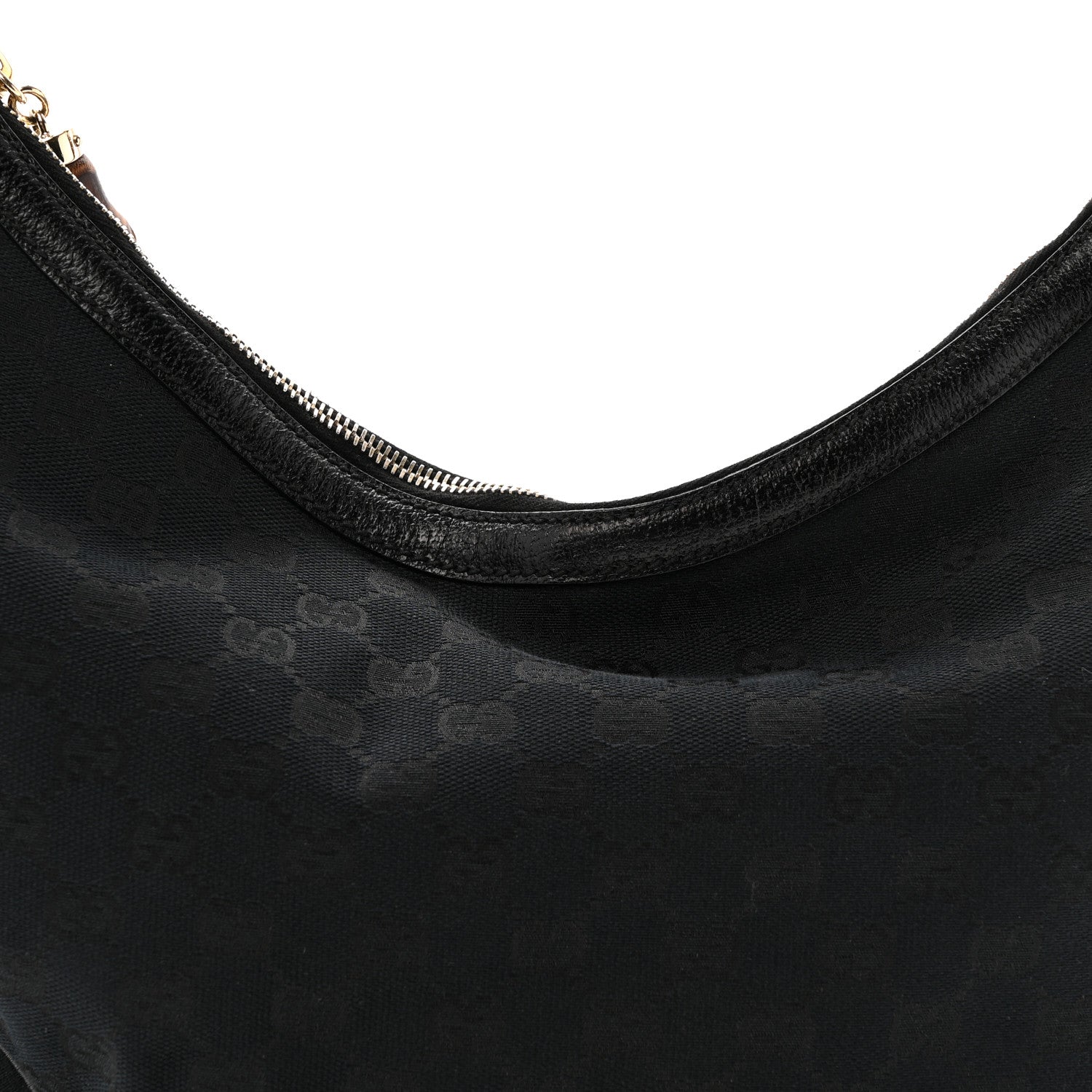 Monogram Half Moon Bamboo Ring Hobo Black