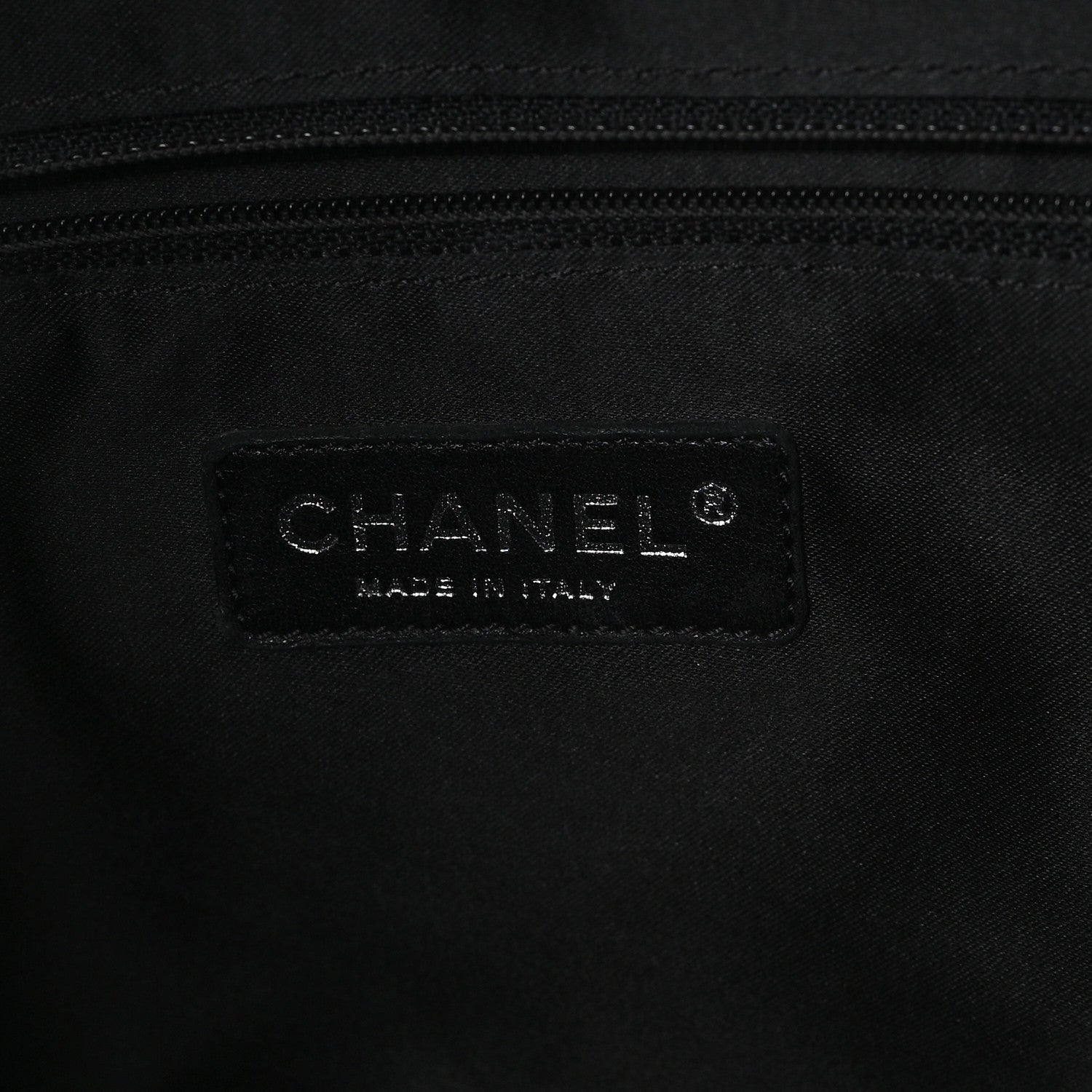 Lambskin Canvas CC Shopping Tote Black