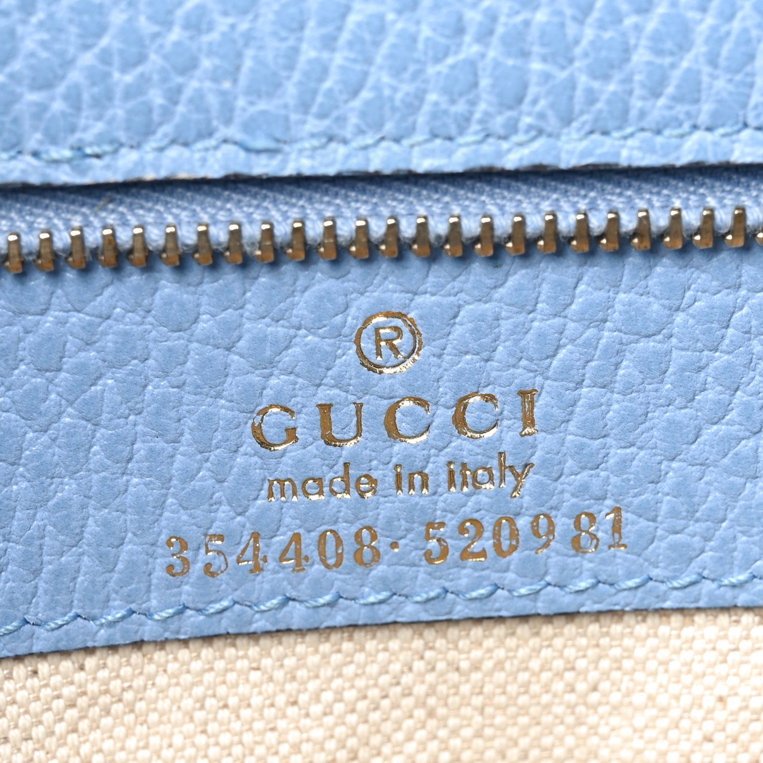 Dollar Calfskin Small Swing Tote Mineral Blue