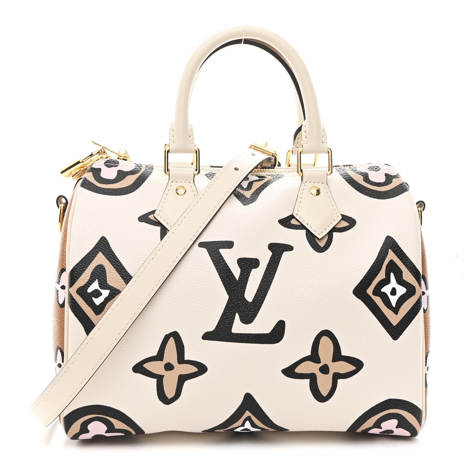 Monogram Giant Wild At Heart Speedy Bandouliere 25 Creme