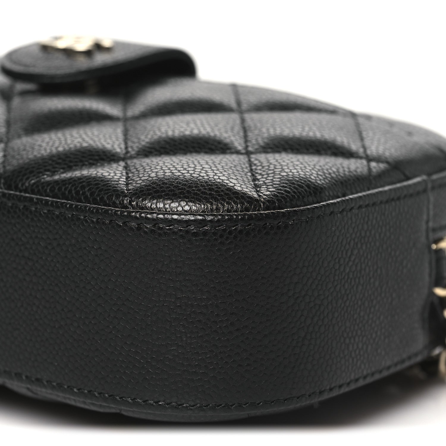 Caviar Quilted Chain Camera Bag Black