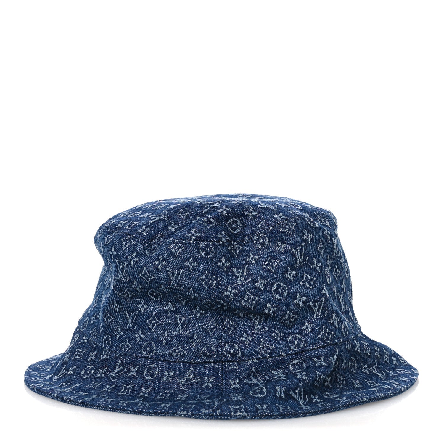 Monogram Denim Reversible Everyday Bucket Hat M Blue
