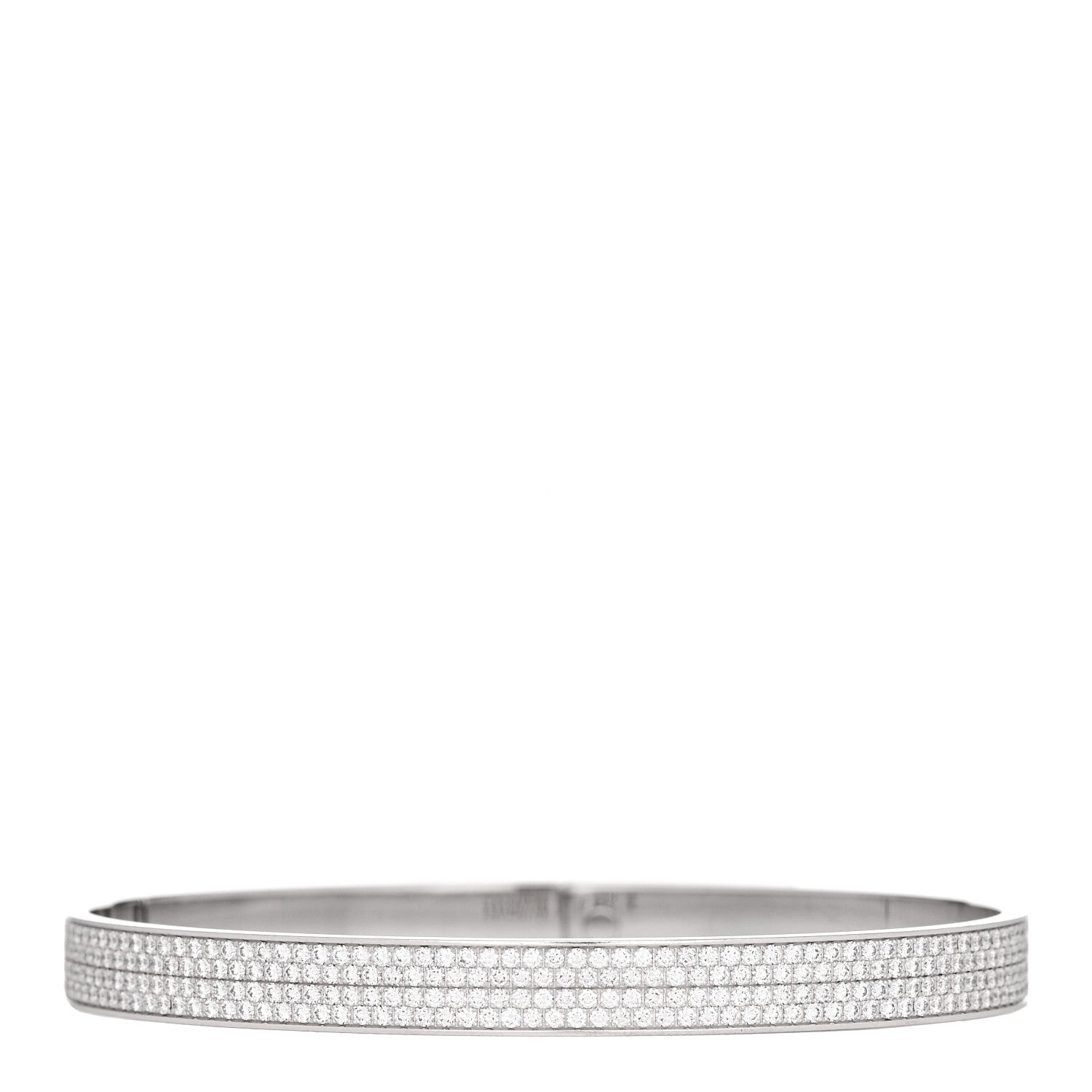 18K White Gold Diamond PM Kelly Full Pave Bracelet SH