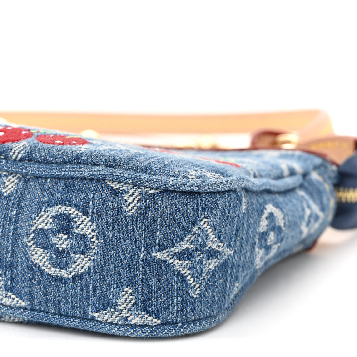 LV X TM Monogram Denim Cerises Pochette Accessories Blue