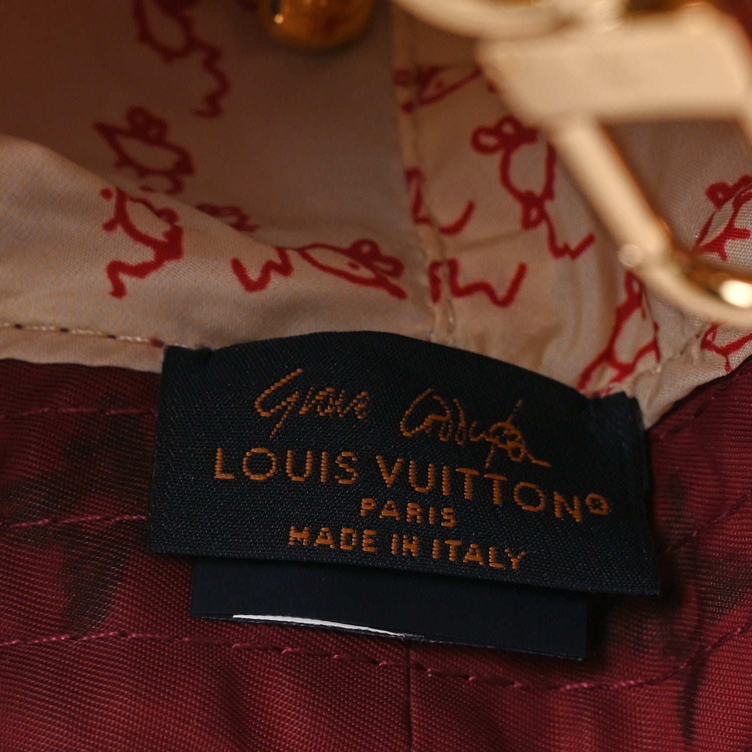 LV X Grace Coddington Polymade Monogram Pocket Bucket Hat M Raspberry