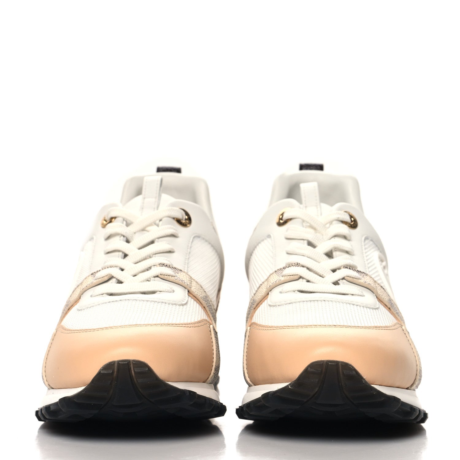 Calfskin Damier Azur Run Away Sneakers 39 White