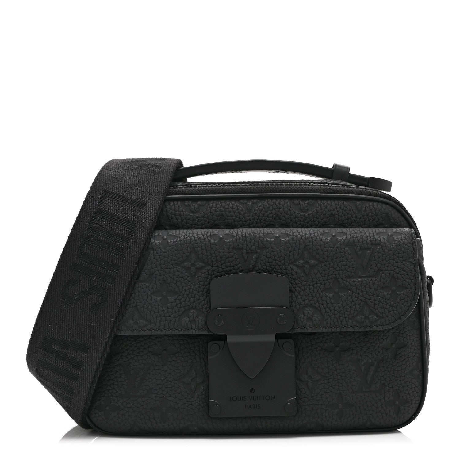 Taurillon Monogram S Lock Messenger Black