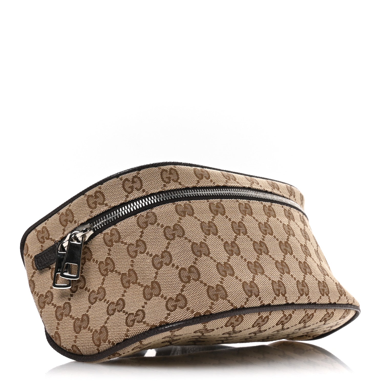Monogram Dollar Calfskin Waist Pouch Beige Ebony Testa di Moro Marrone Scuro