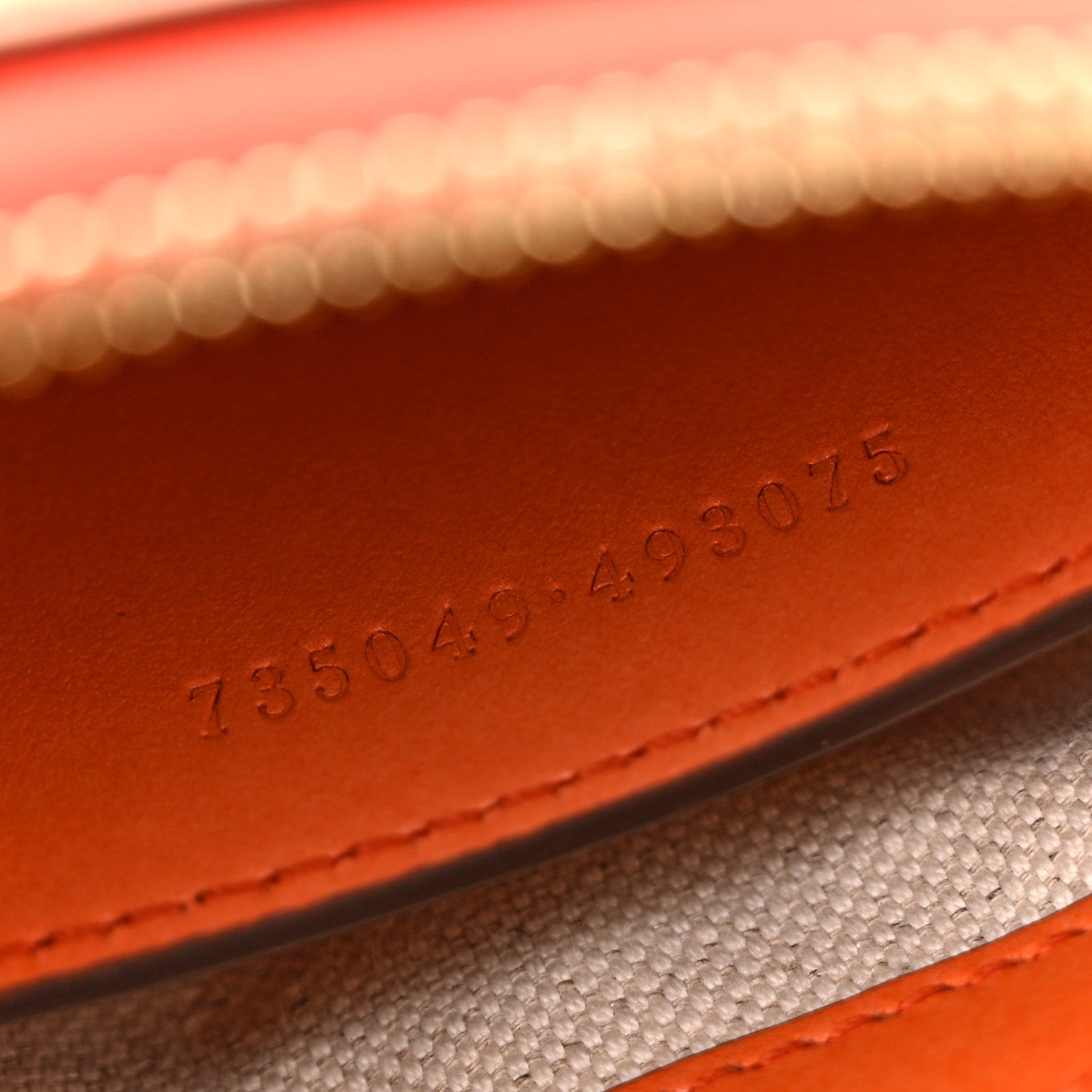 Calfskin GG Matelasse Chain Handbag Deep Orange Natural