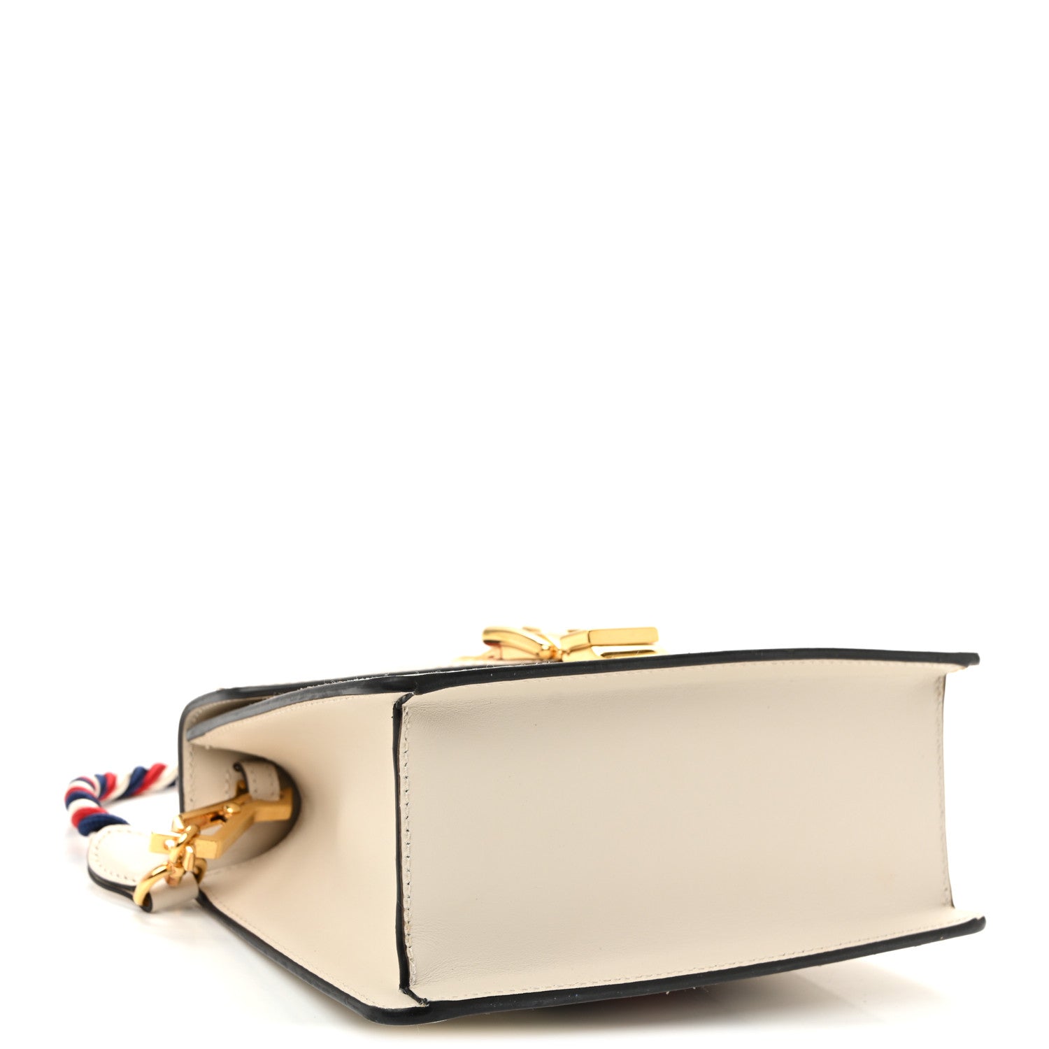 Calfskin Mini Sylvie Top Handle Bag White