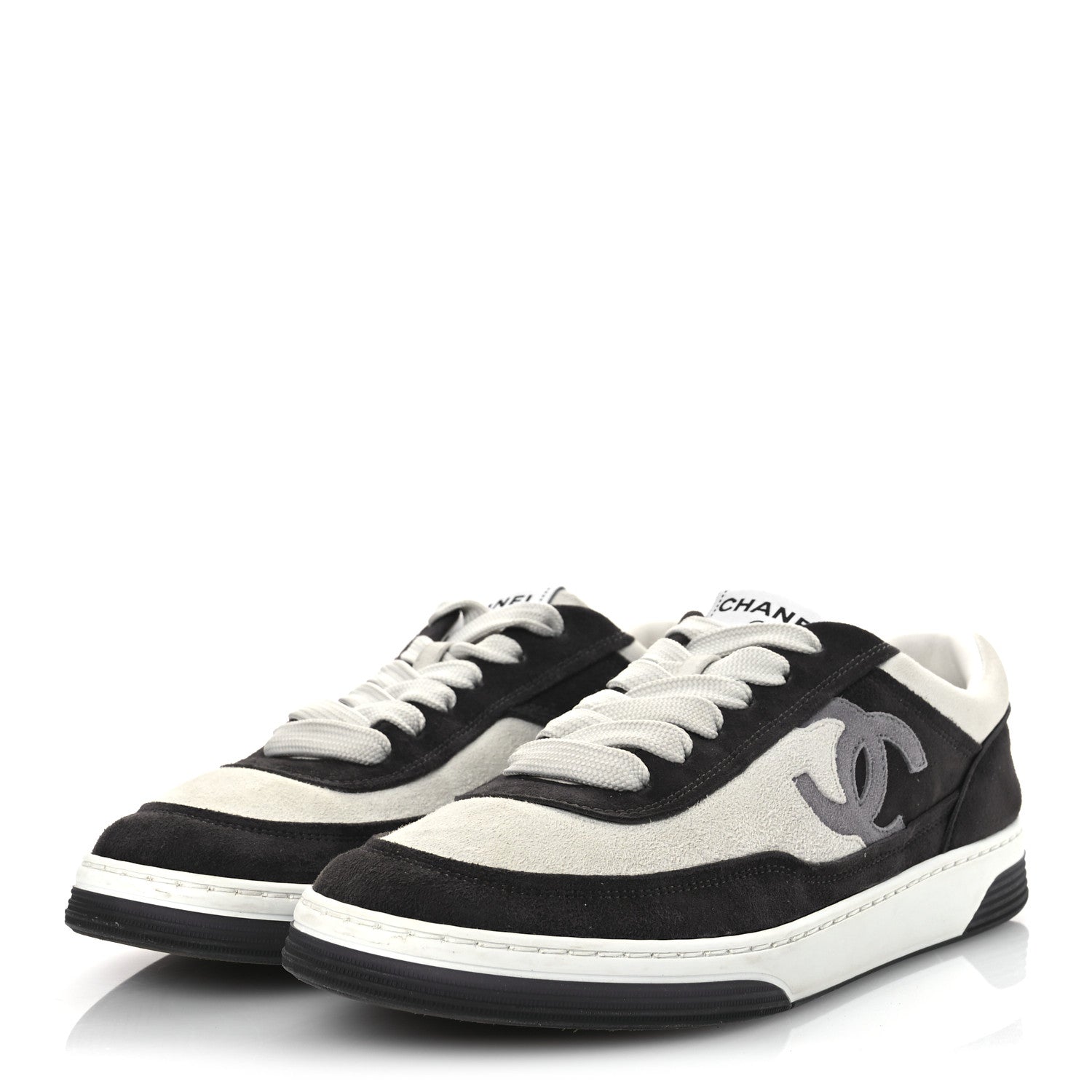 Suede Kidskin Womens CC Sneakers 40.5 Black White