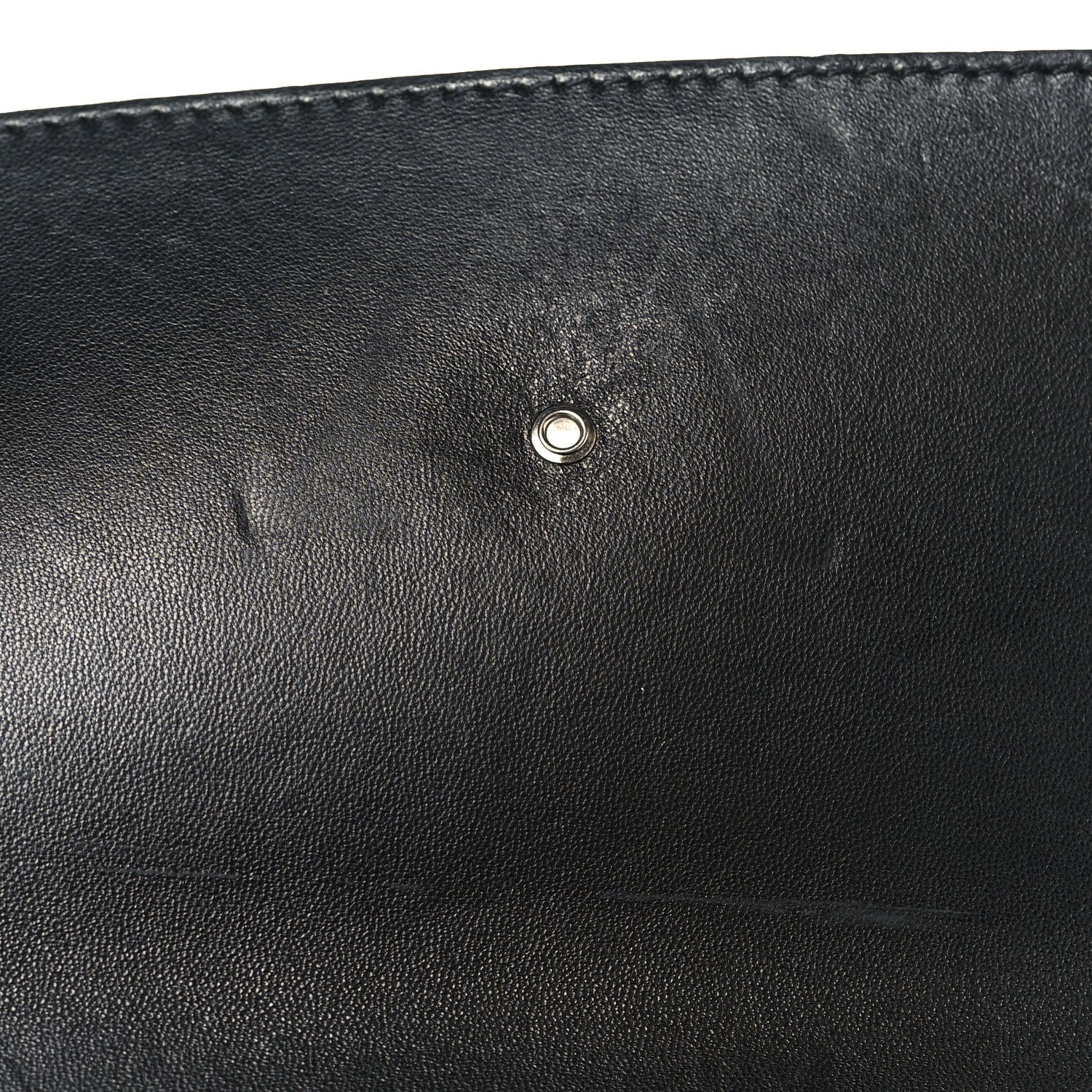 Calfskin Epi Smock Louise MM Chain Clutch Blue White Black