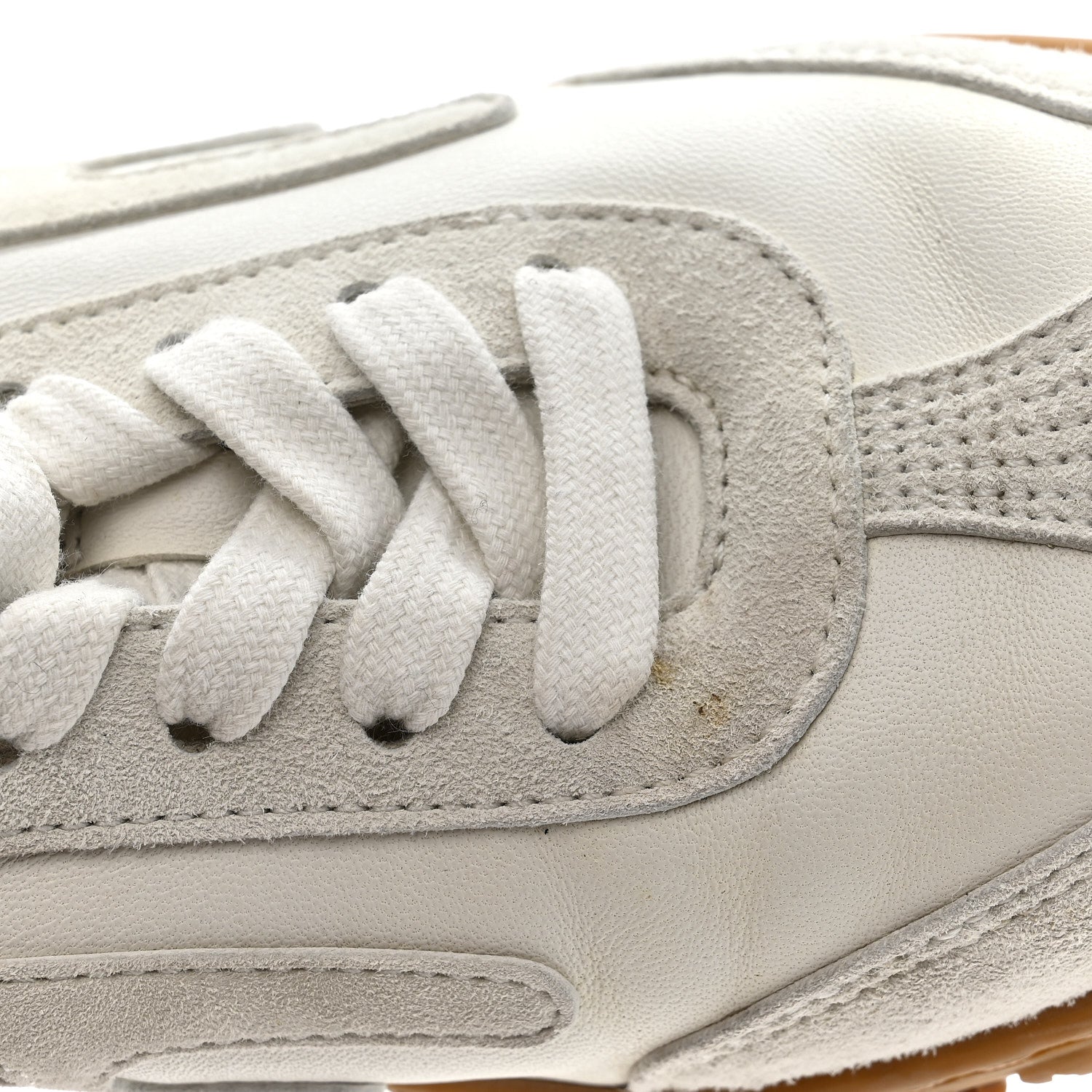 Nappa Suede Goatskin Jet Sneakers 36.5 White