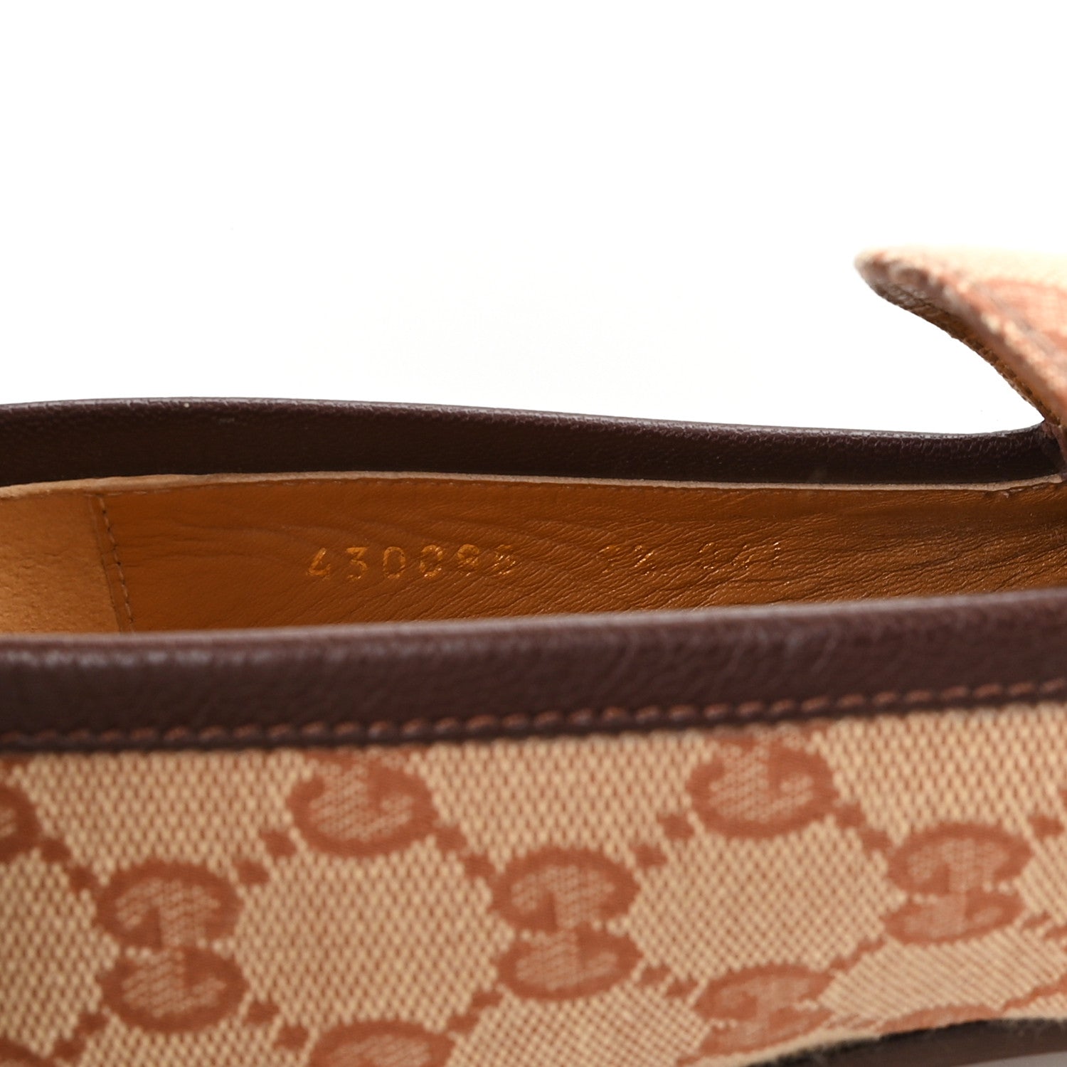 Canvas GG Monogram Horsebit Mens Jordaan Loafers 9.5 Beige Ruggine Light Brown