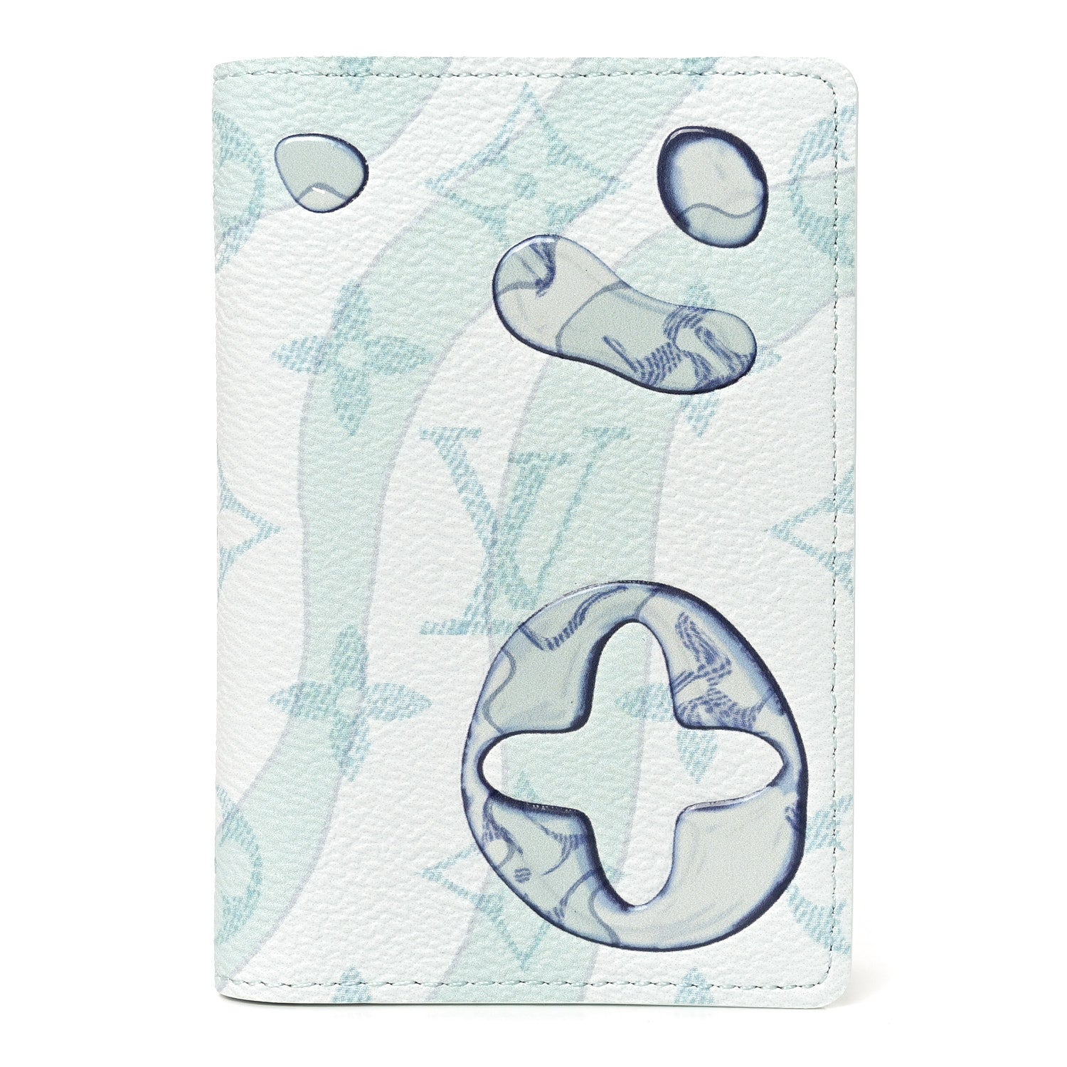 Monogram Aquagarden Pocket Organizer NM Crystal Blue