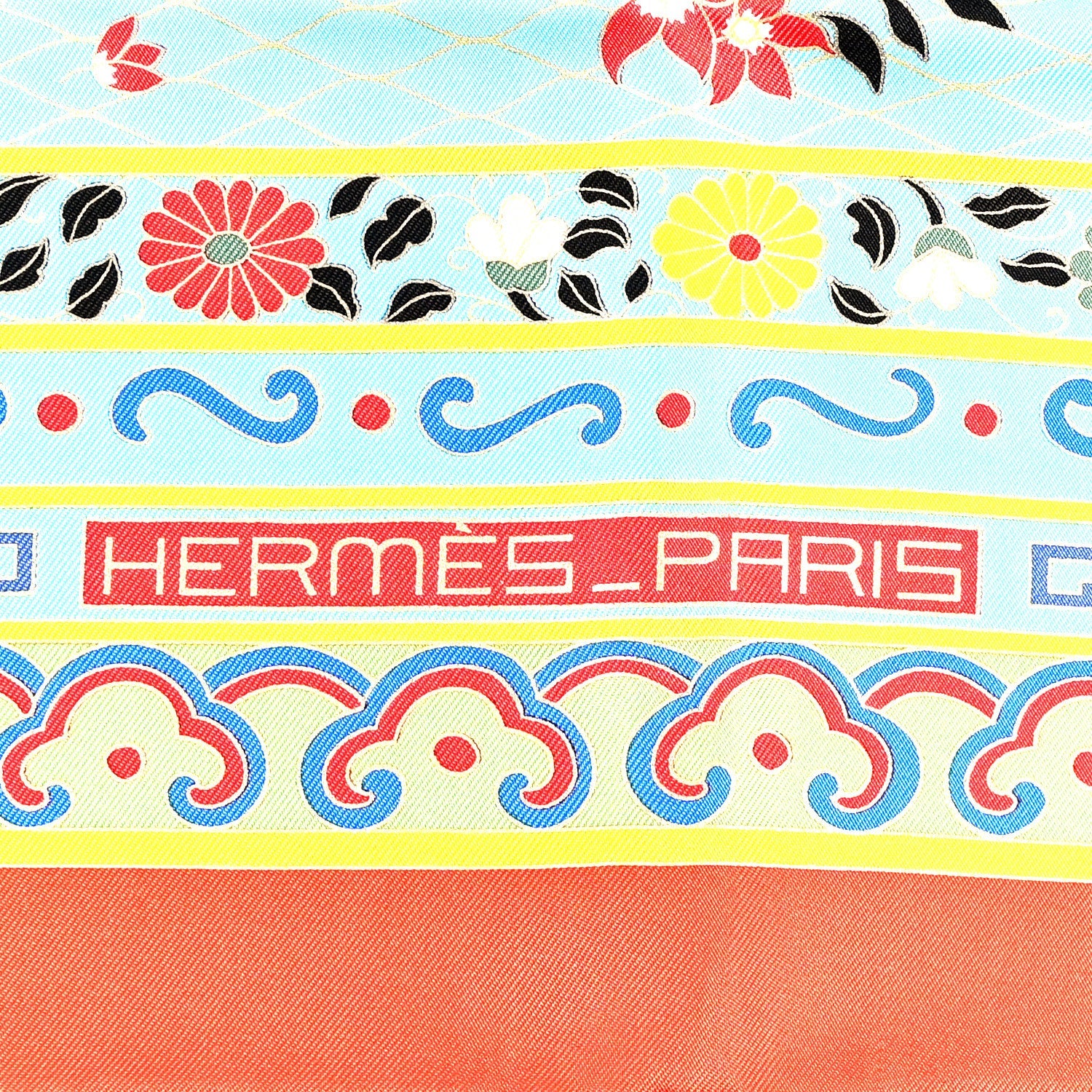 Silk Collections Imperiales Scarf 90 Rouge Bleu Jaune