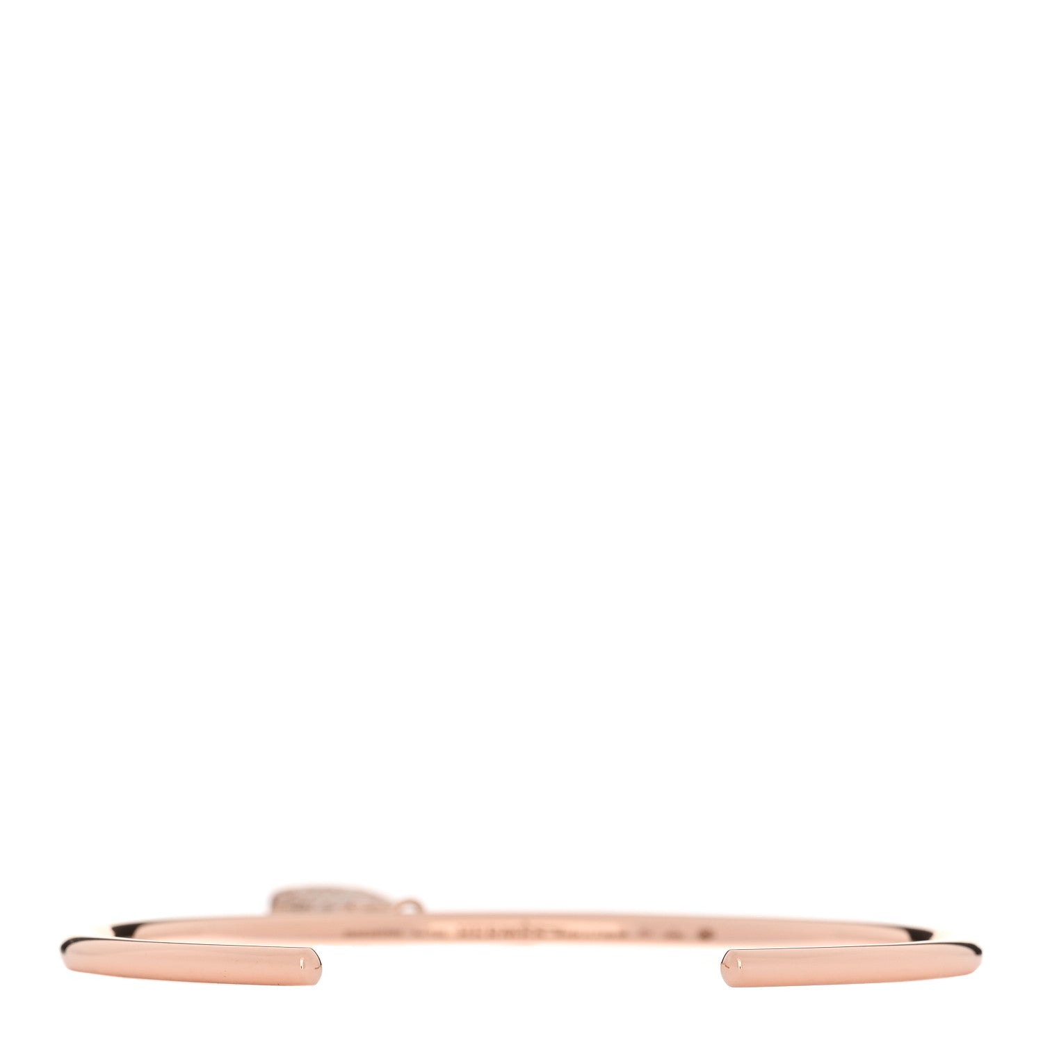 18K Rose Gold Diamond Kelly Clochette Cuff Bracelet SH