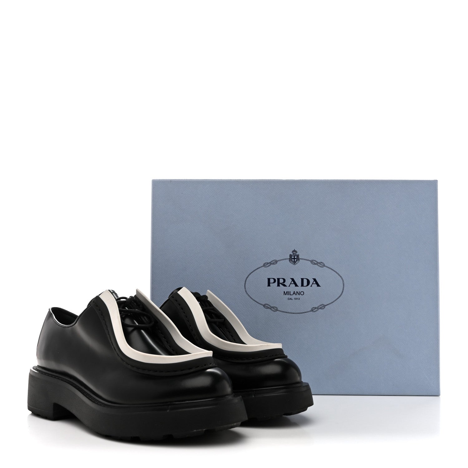 Spazzolato Rois Monolith 55mm Derby Loafers 36.5 Black White