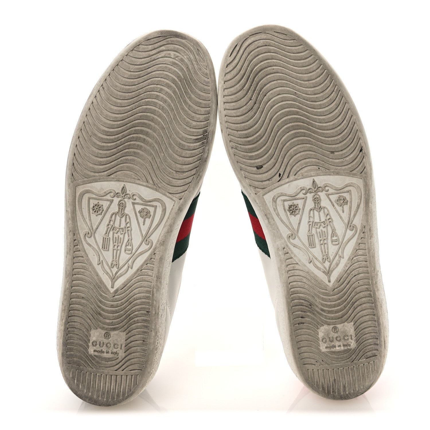 Calfskin Ayers Bee Embroidered Womens Ace Sneakers 36 White Green