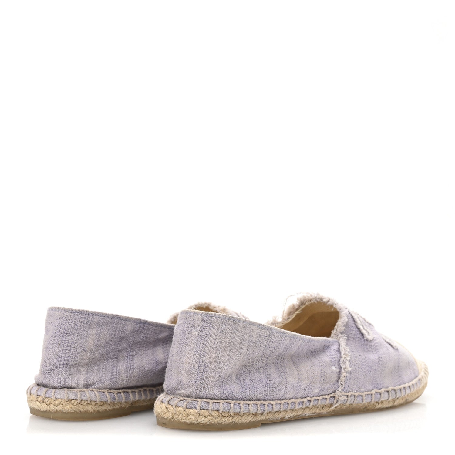 Toile CC Cap Toe Espadrilles 38 Ecru Purple