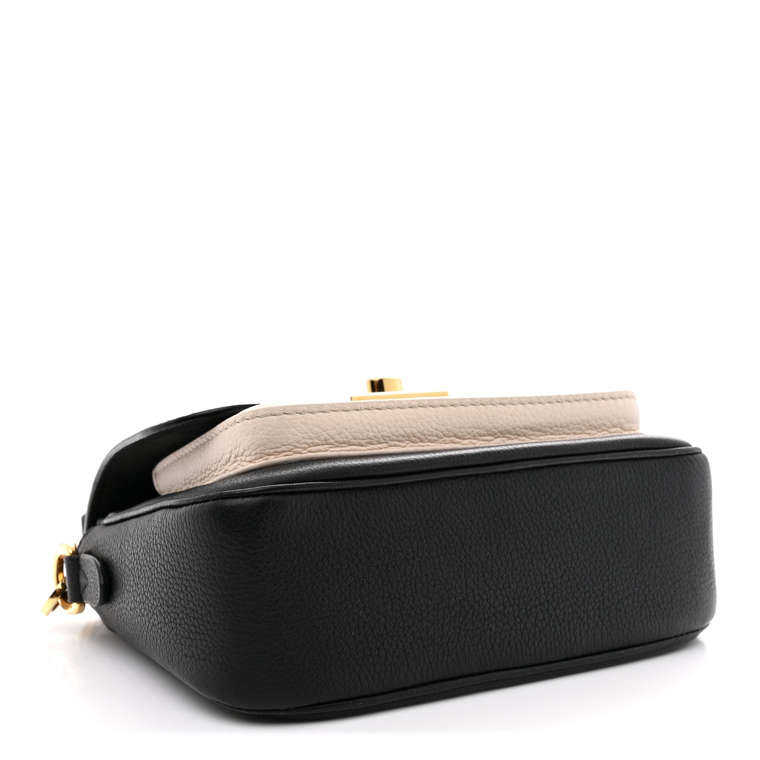 Grained Calfskin Lockme Tender Black