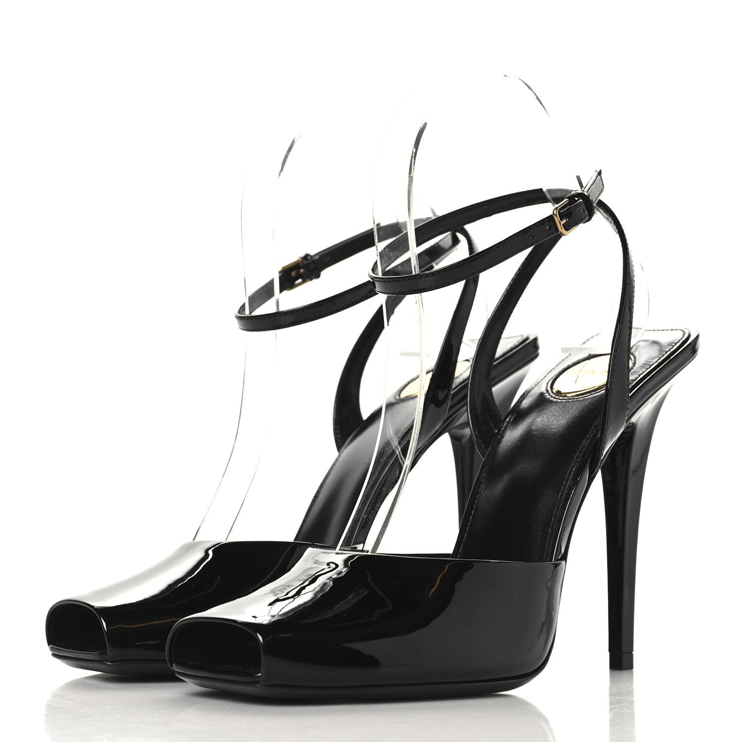 Patent Calfskin La Scandale 110 Sandals 38 Black