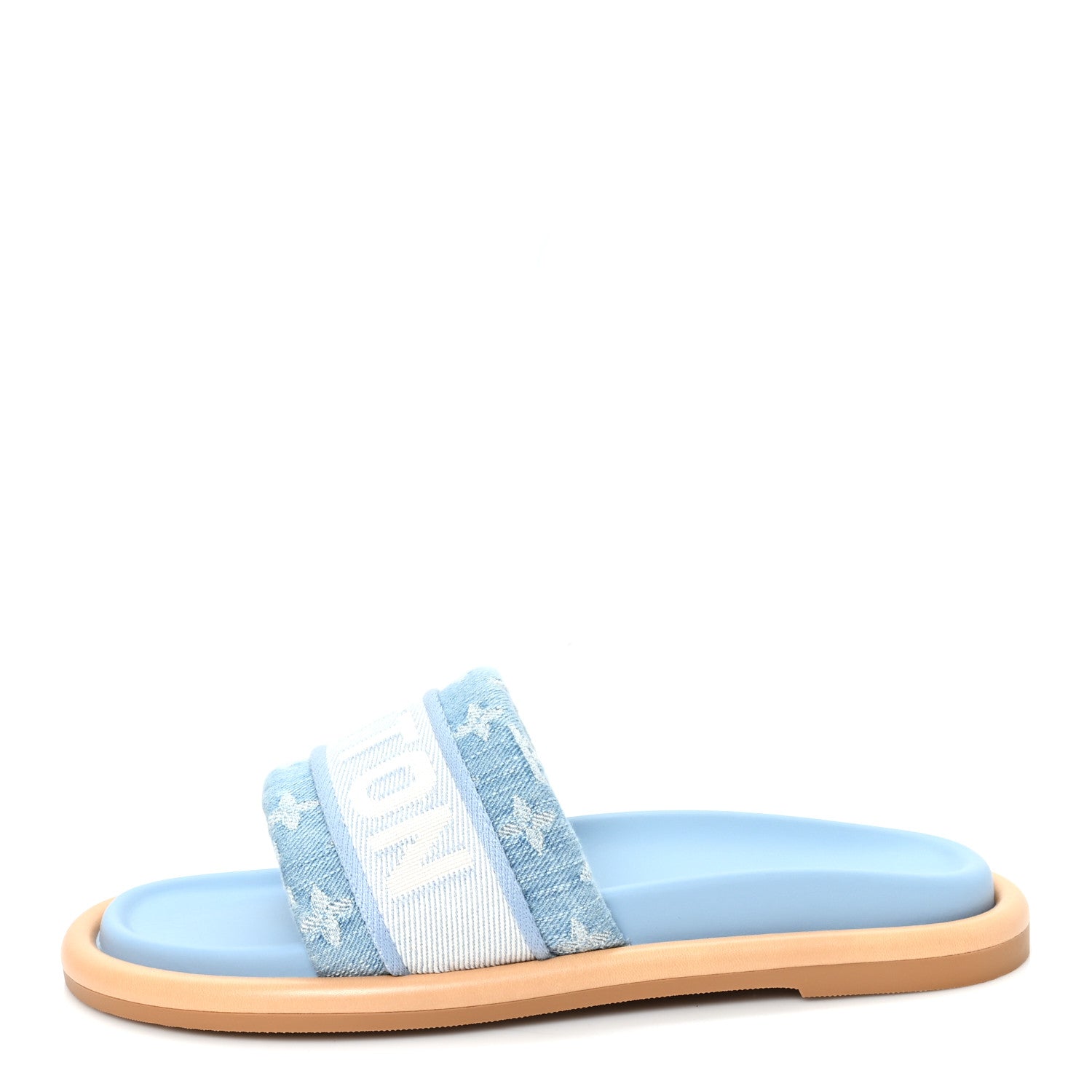 Monogram Denim LV Bliss Womens Comfort Mules 40 Turquoise