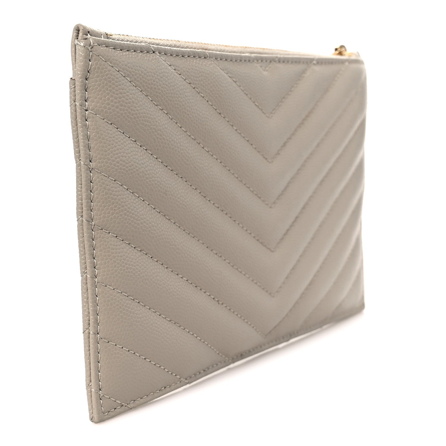 Grain De Poudre Chevron Monogram Bill Pouch Sea Salt
