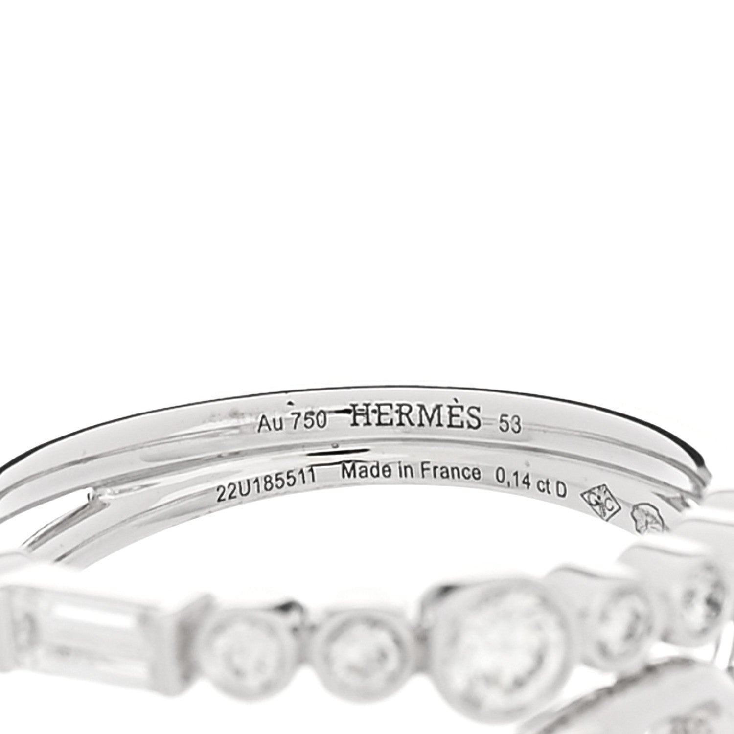 18K White Gold Diamond Chaine D'Ancre Fancy Chaos Ring 53 6.5