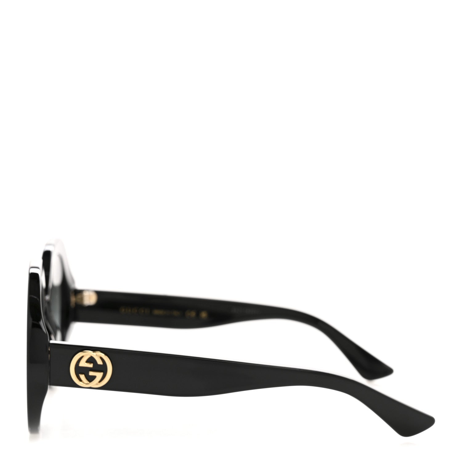 Acetate Round GG Sunglasses GG0319S Black