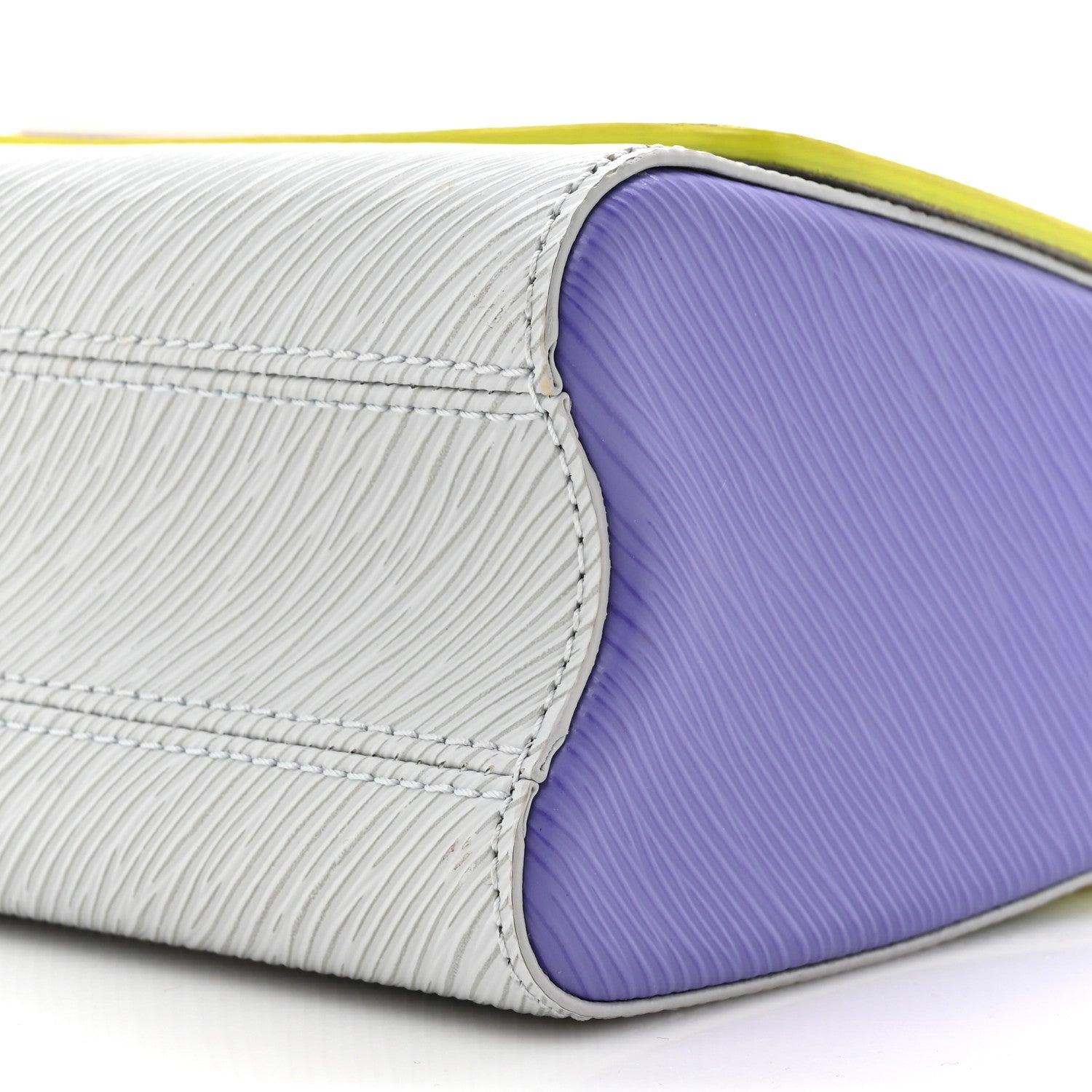 Epi Twist Shoulder Bag MM Purple Yellow Grey