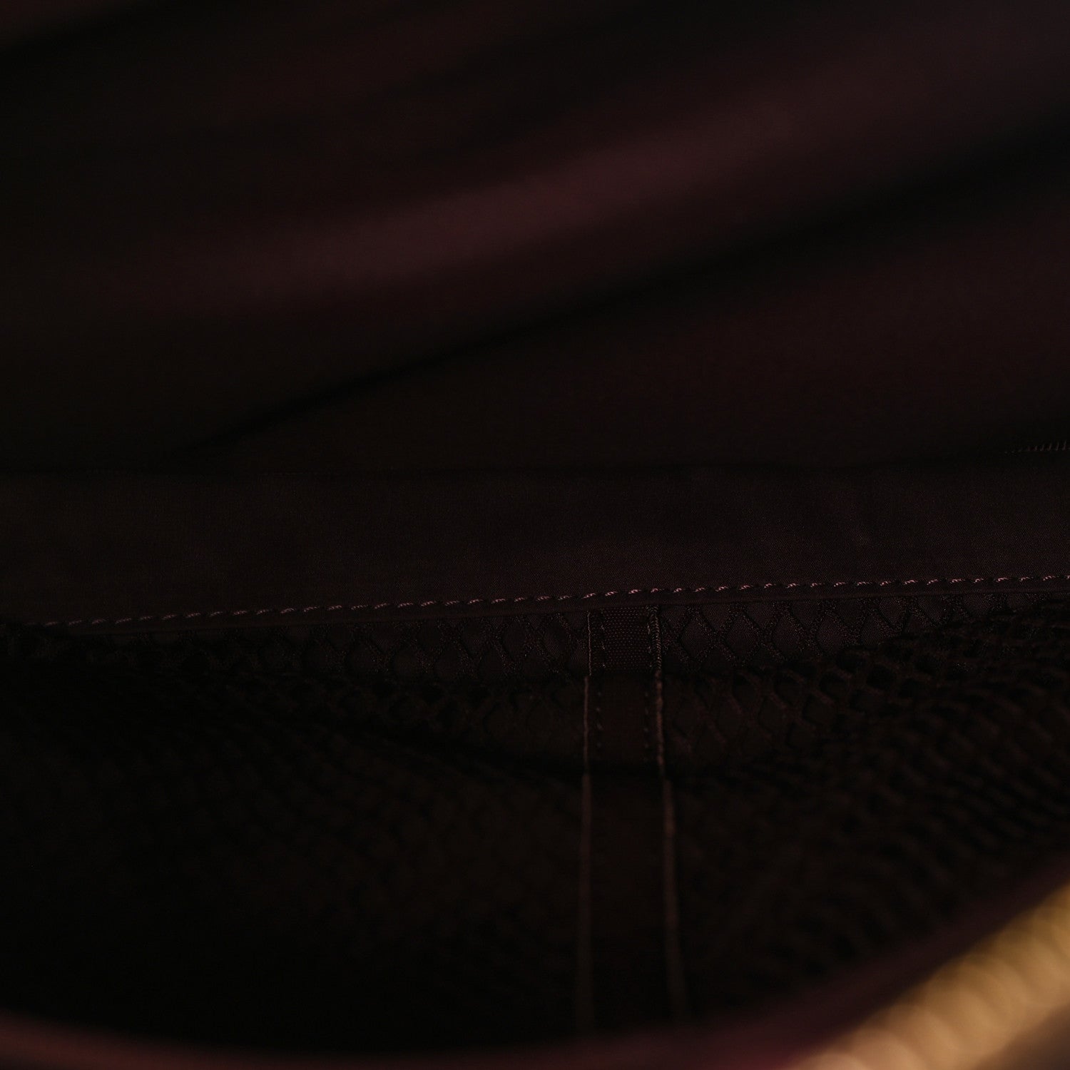 Patent Crumpled Calfskin Quilted Travel Bowling Bag Dark Brown