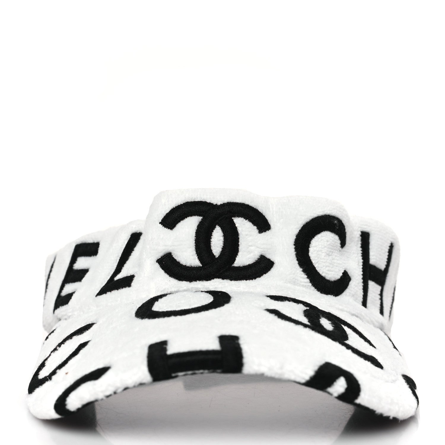 Terry Cotton Logo CC Visor Ecru White