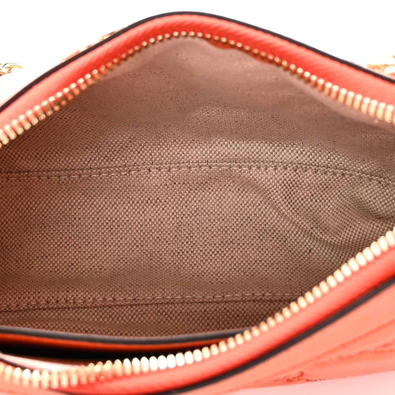 Calfskin GG Matelasse Chain Handbag Deep Orange Natural