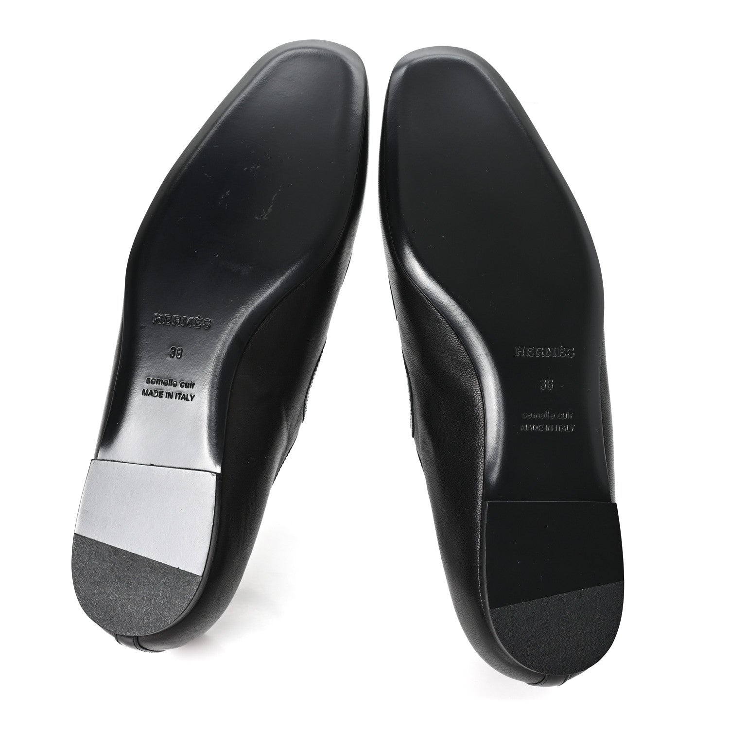 Nappa Toscan Calfskin Lilia Ballet Flats 38 Black