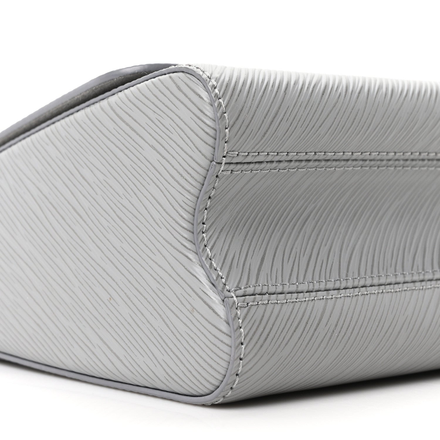 Epi Moonstone Twist Shoulder Bag MM Grey
