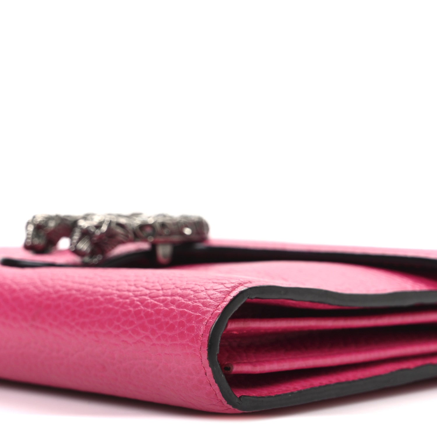 Dollar Calfskin Crystal Mini Dionysus Chain Wallet Box Pink