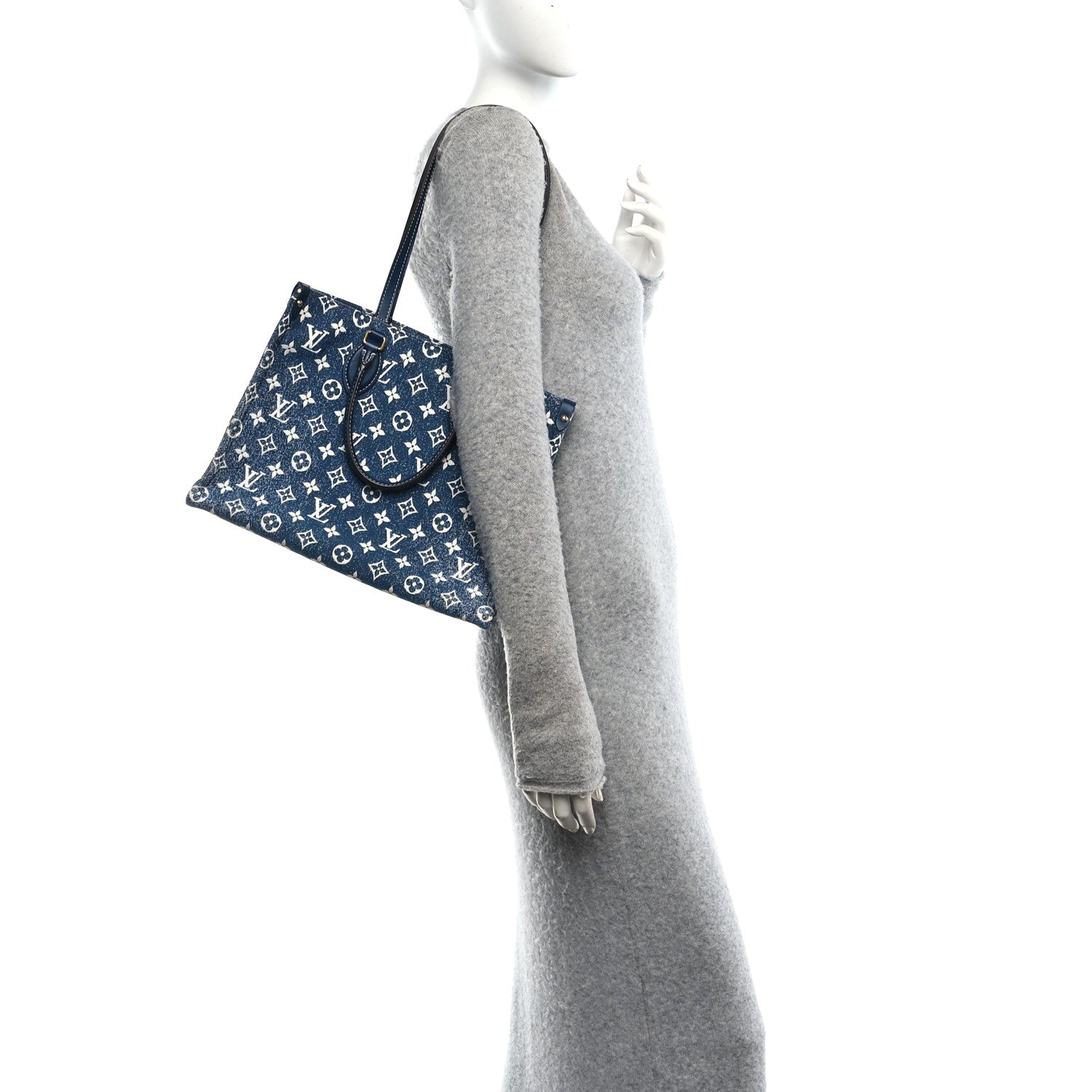 Monogram Jacquard Denim Onthego MM Bleu