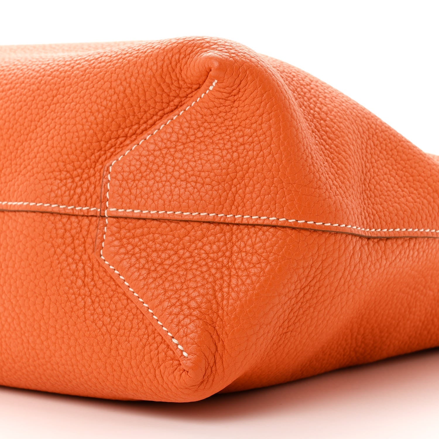 Taurillon Clemence Double Sens 36 Reversible Tote Moutarde Orange