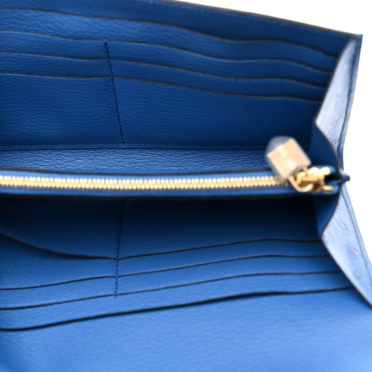 Ostrich Kelly Longue Wallet Mykonos