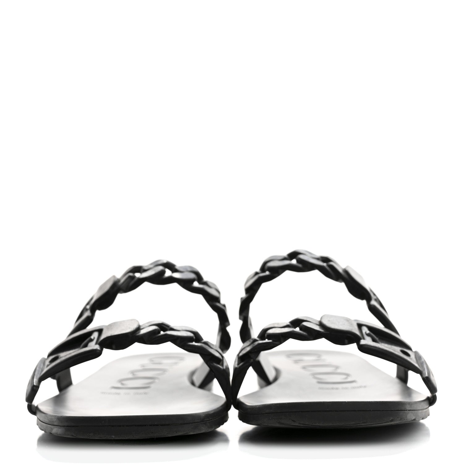 Rubber Womens Slide Sandals 38 Black