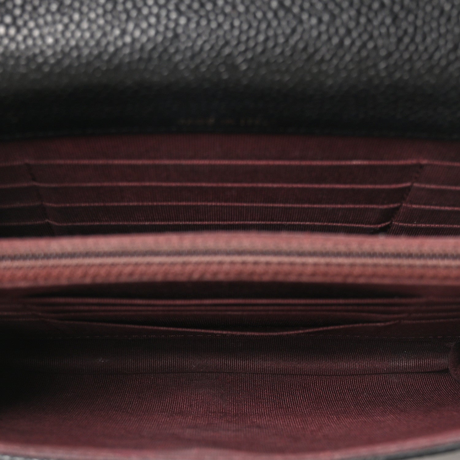 Caviar Quilted Square Wallet On Chain WOC Black