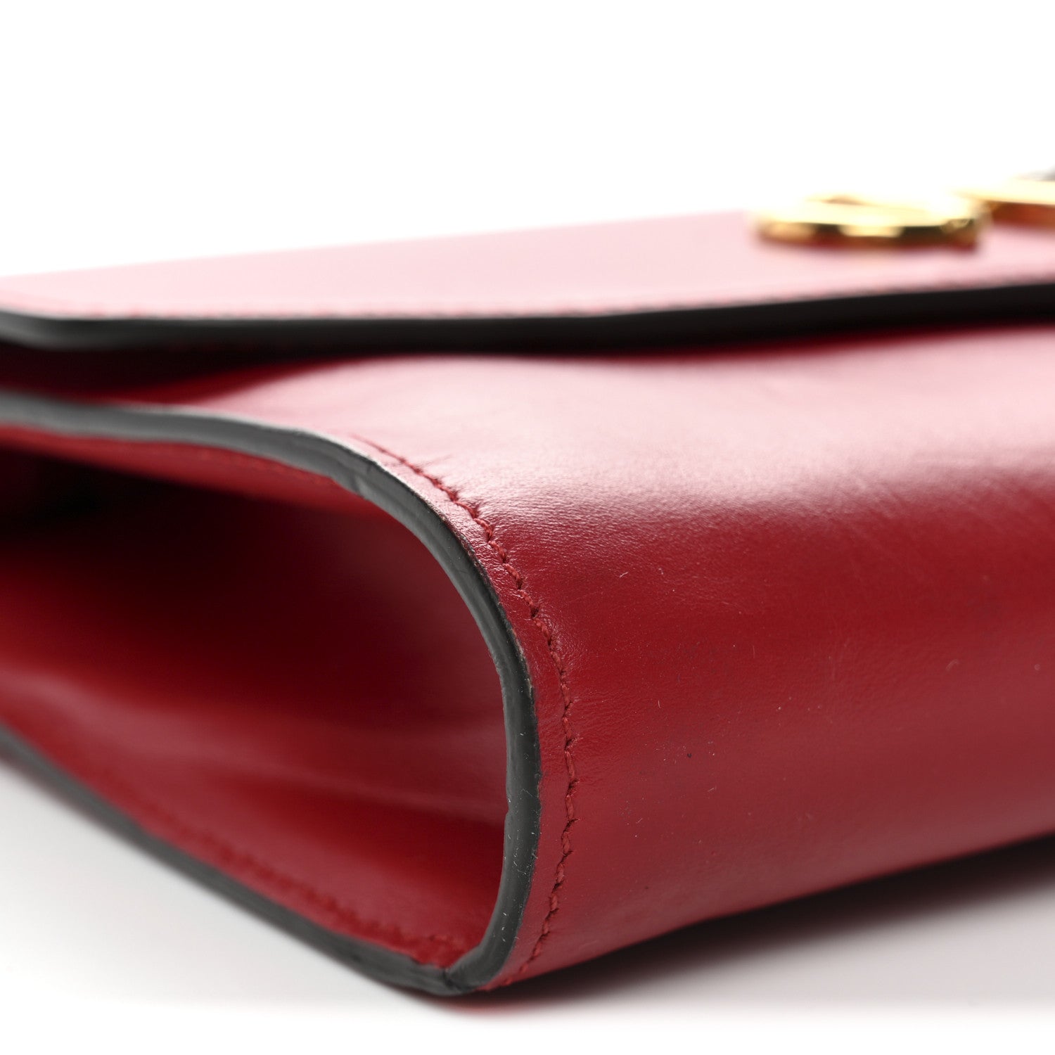 Smooth Calfskin Small Zumi Top Handle Shoulder Bag Hibiscus Red