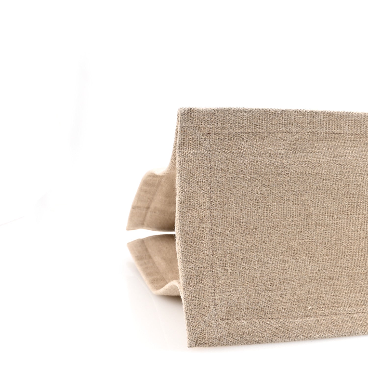 Linen Calfskin Small Rive Gauche Tote Greggio Natural