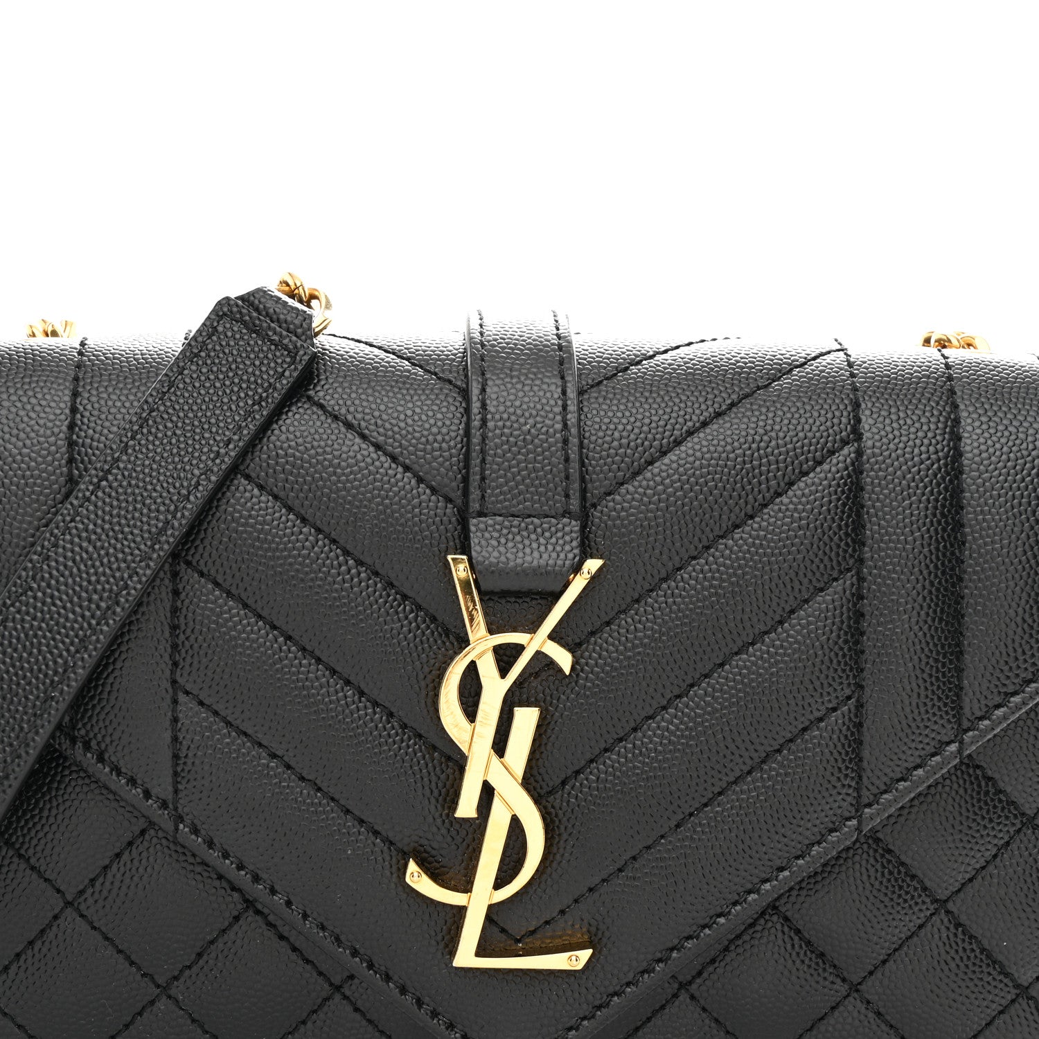 Grain De Poudre Textured Mixed Matelasse Triquilt Small Monogram Satchel Black