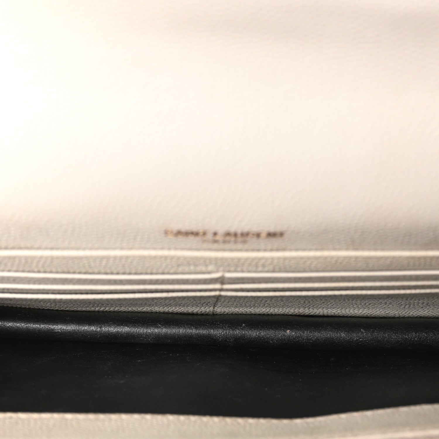 Grain De Poudre Matelasse Chevron Cassandre Envelope Chain Wallet Crema Soft