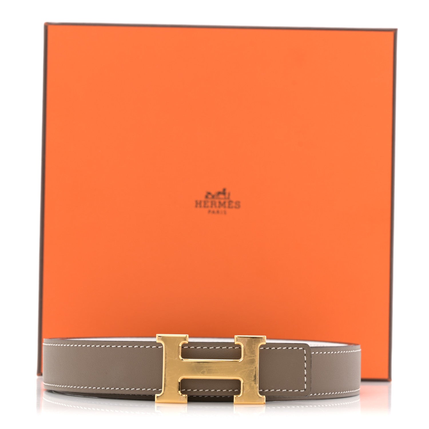 Epsom Swift 24mm Mini Constance H Belt 90 36 White Etoupe