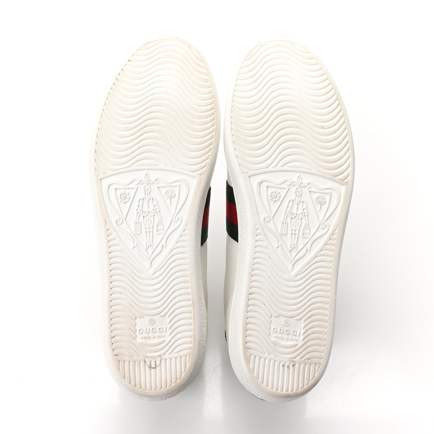 Calfskin Web Embroidered Womens Ace Sneakers 40 White